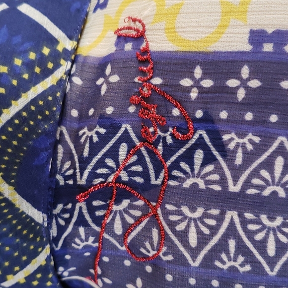 Desiqual Ladies Long Sleeve Sheer Blouse Medium - Picture 6 of 7